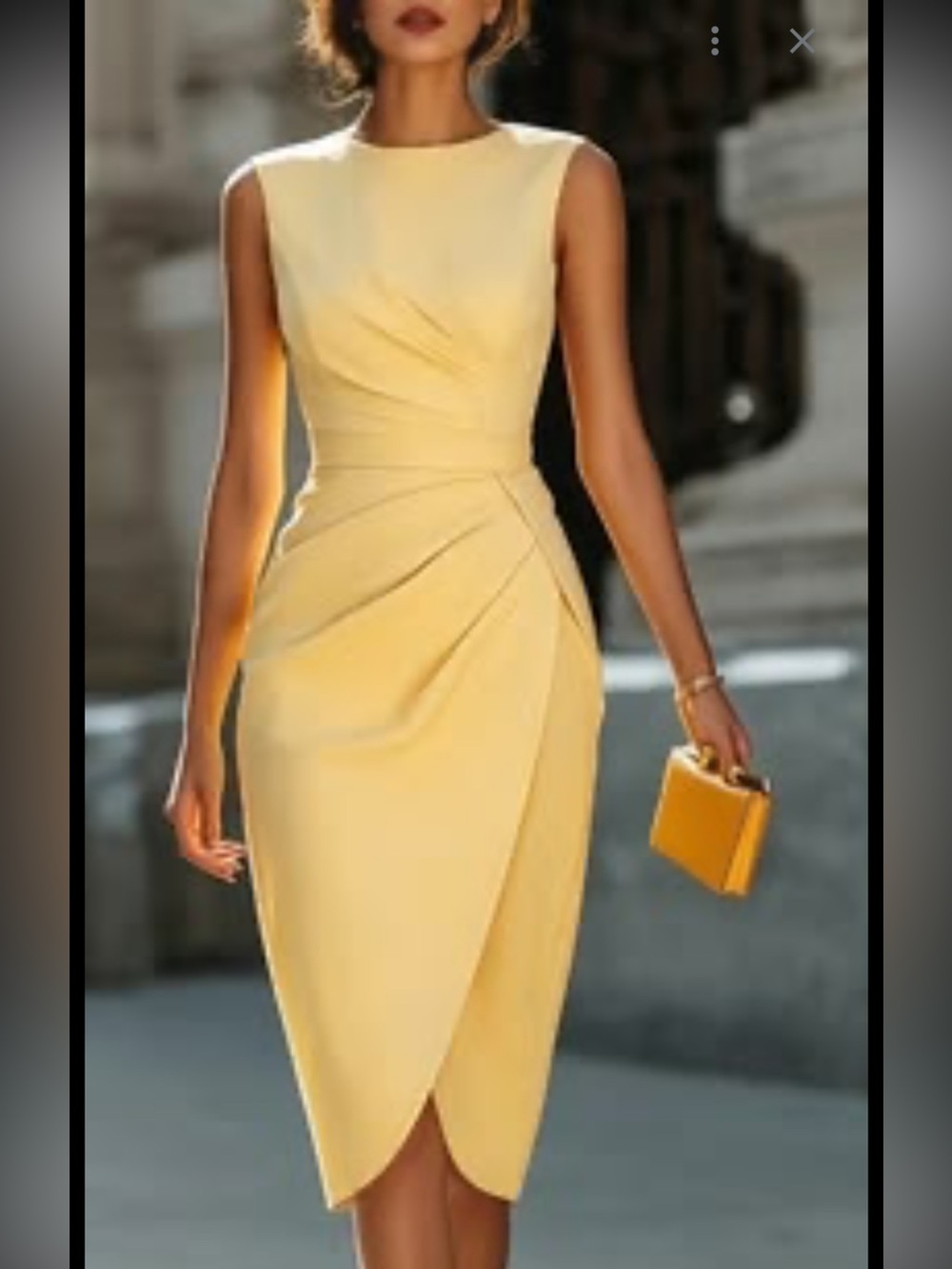 STYLEWE  Yellow Sleeveless Tulip Sheath Dress